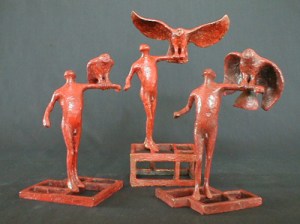 "Avian Keepers 1-3", Robert W. Hinds, Matthews Gallery