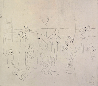 "Les Saltimbanque", Pablo Picasso, Matthews Gallery