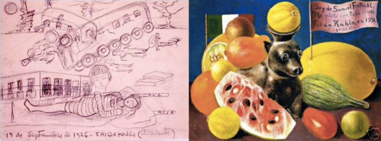 Early and Late Works: Frida Kahlo's "The Accident" (1926) and "Still Life" (1951)