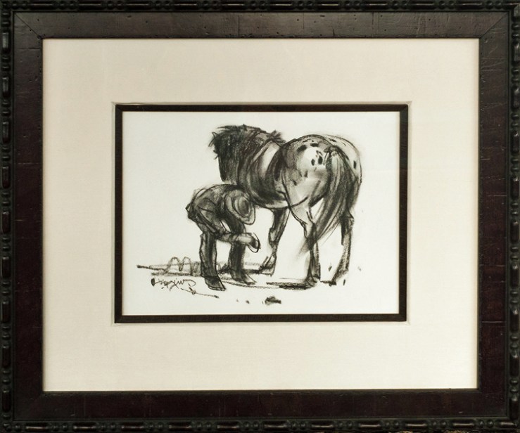 Doug Higgins- Horse & Cowboy- Matthews Art Auctions
