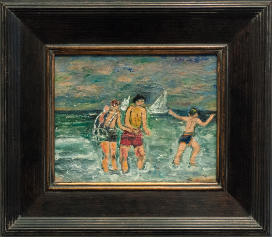 Francesco Spicuzza- Children at Beach- Matthews Art Auctions
