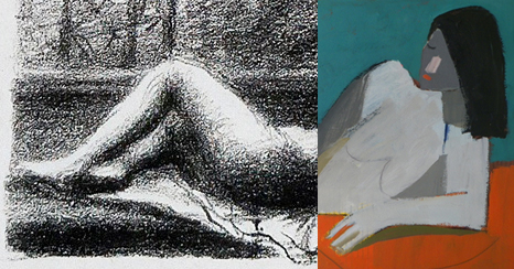 Two Odalisques by Pierre-Auguste Renoir and Jamie Chase- Matthews Gallery blog