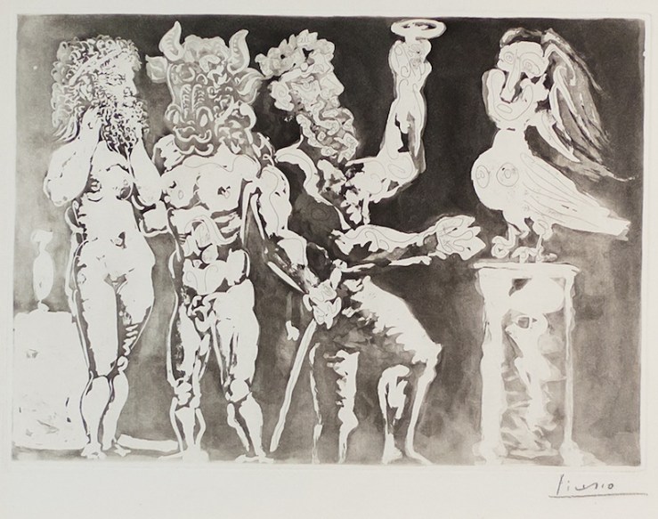 Pablo Picasso- Personnages Masques et Femme Oiseau- Matthews Gallery blog 