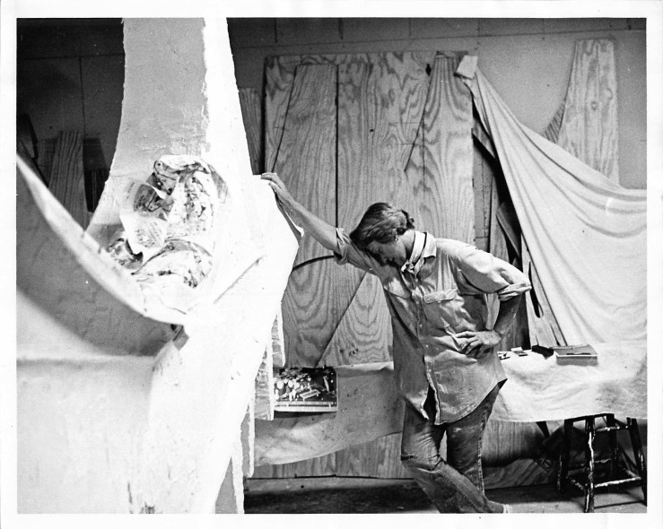 Hannah Holliday Stewart in her Houston Studio- Matthews Gallery