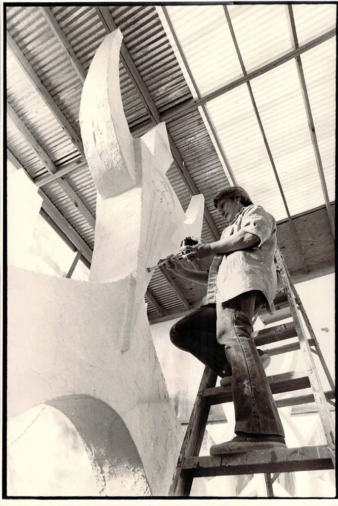 Hannah Holliday Stewart in her Houston studio- Matthews Gallery