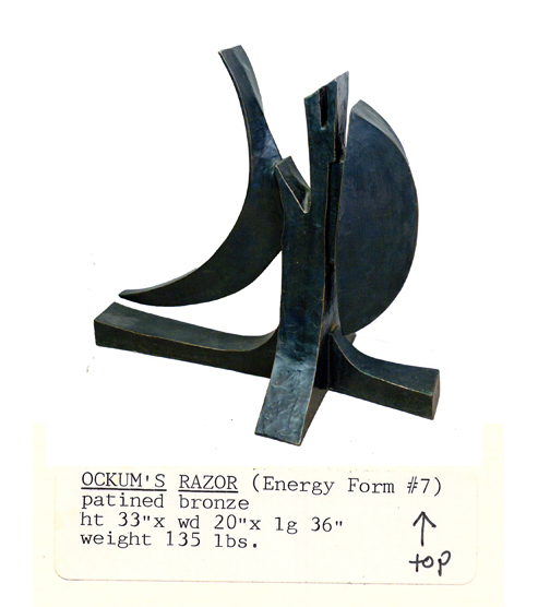 Hannah Holliday Stewart- Ockum's Razor Sculpture with Original Typewritten Label- Matthews Gallery Blog