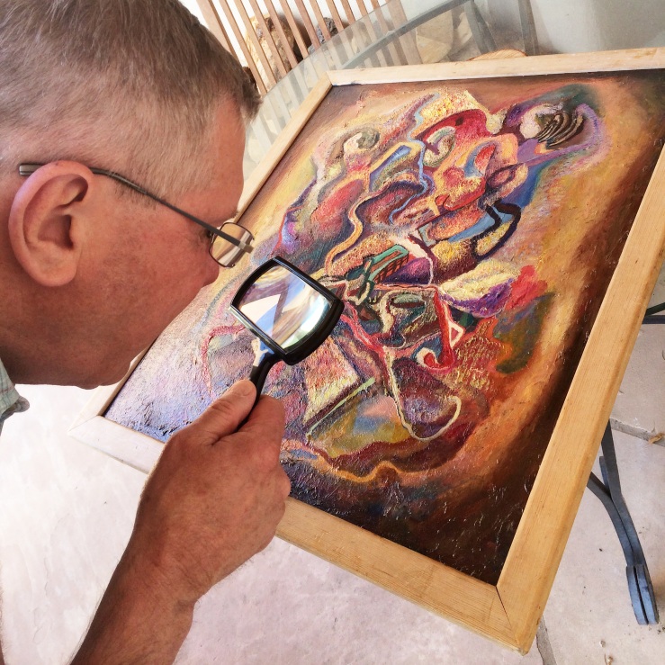 Paul Parker Inspects a Painting by Alfred Morang- Matthews Gallery Blog 