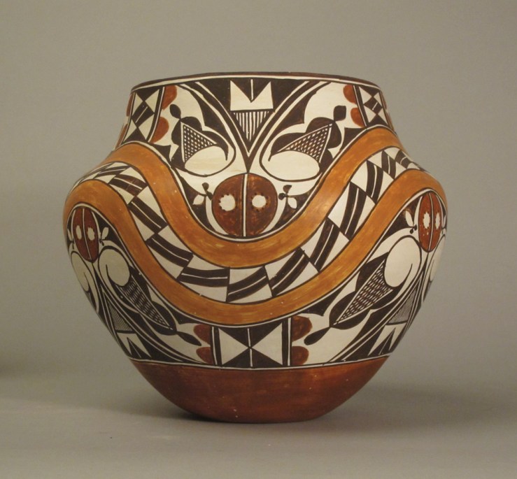 Juana Leno- Acoma Polychrome Olla circa 1965- Matthews Gallery Blog