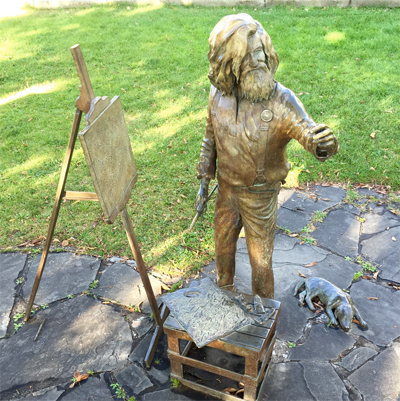 Tommy Macaione statue by Mac Vaughan, Santa Fe